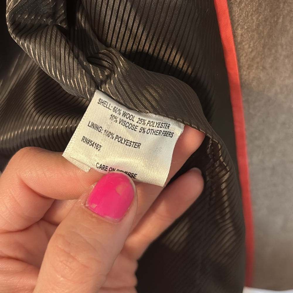 Calvin Klein Brown Double-Breasted Coat - Picture 5 of 8
